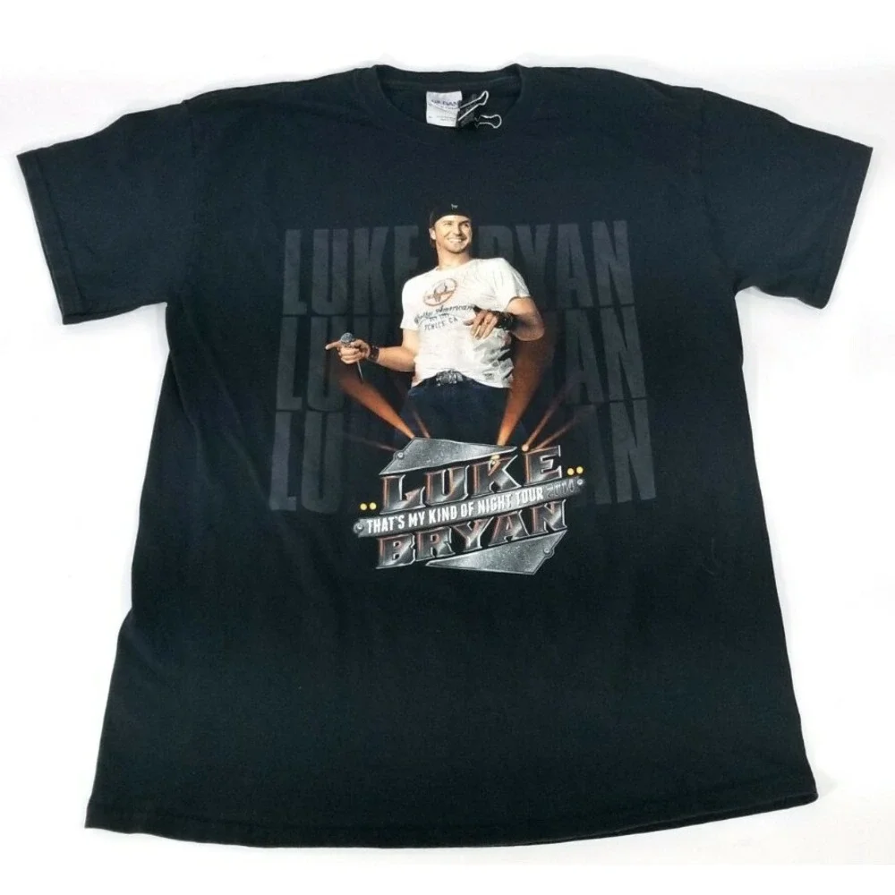 Luke Bryan That's My Kind Of Night Tour 2014 Black T-Shirt Country Men's Sz M 🎶